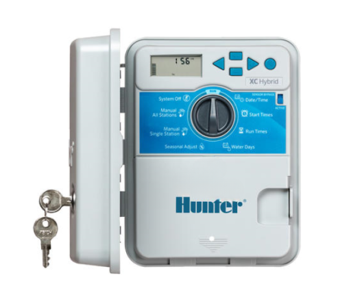 XC HYBRID Hunter Steuegerät Batteriebetrieb, XCH-600 6 Stationen, XC-Hybrid 12, XCH-600-SS Edelstahlgehäuse,  Indoor & Outdoor / (Modell) Hunter XCH